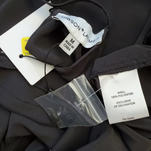 Gibson Latimer Sleeveless Black Ruffle Top - Picture 5 of 5